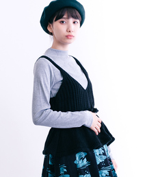 MERLOT | ぺプラムフリルニットビスチェ1328(キャミソール)