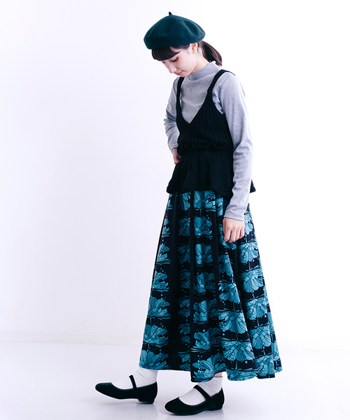 MERLOT（メルロー）の「ぺプラムフリルニットビスチェ1328（キャミソール・レディース・ブラック/イエロー/キャメル/ワイン/グリーン・FREE）」の8枚目の写真