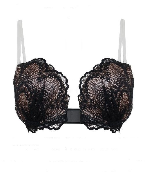 ANNEBRA(アンブラ)の「「ANNEBRA/アンブラ」 Party ストラップレス3/4カップブラジャー(ブラ)」|ブラック
