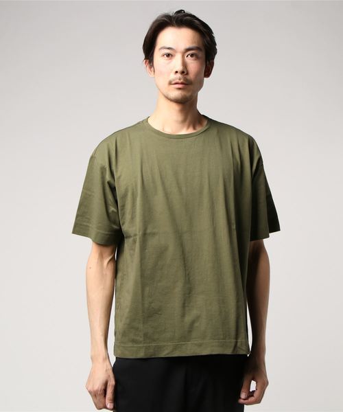 MHL.（エムエイチエル）の「LIGHT COTTON JERSEY（Tシャツ/カットソー・メンズ・カーキ/ネイビー/ベージュ・MEDIUM/LARGE）」の3枚目の写真