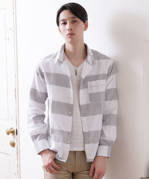 TopIsm(トップイズム)の「ワッフル織り綿麻リネンシャツ(シャツ/ブラウス・メンズ・A/B/C/D/E/F/G/H/I/J/K/L/M/N・L/LL/M)」の2枚目の写真