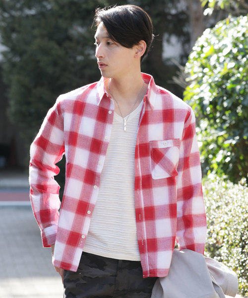 TopIsm(トップイズム)の「ワッフル織り綿麻リネンシャツ(シャツ/ブラウス・メンズ・A/B/C/D/E/F/G/H/I/J/K/L/M/N・L/LL/M)」の6枚目の写真