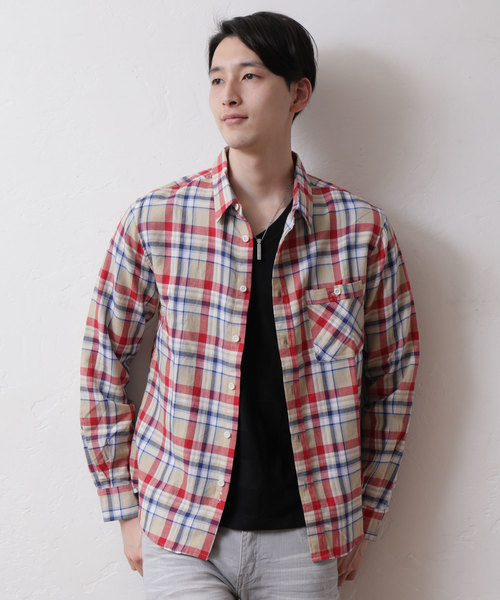 TopIsm(トップイズム)の「ワッフル織り綿麻リネンシャツ(シャツ/ブラウス・メンズ・A/B/C/D/E/F/G/H/I/J/K/L/M/N・L/LL/M)」の1枚目の写真