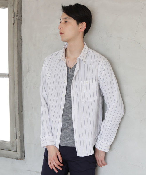 TopIsm(トップイズム)の「ワッフル織り綿麻リネンシャツ(シャツ/ブラウス・メンズ・A/B/C/D/E/F/G/H/I/J/K/L/M/N・L/LL/M)」の13枚目の写真