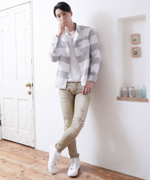 TopIsm(トップイズム)の「ワッフル織り綿麻リネンシャツ(シャツ/ブラウス・メンズ・A/B/C/D/E/F/G/H/I/J/K/L/M/N・L/LL/M)」の21枚目の写真