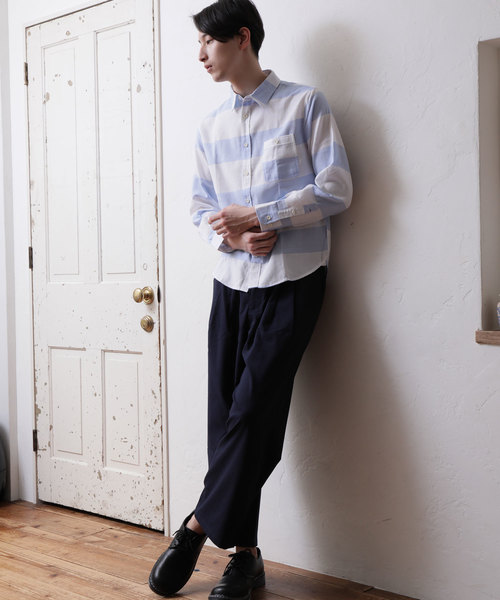 TopIsm(トップイズム)の「ワッフル織り綿麻リネンシャツ(シャツ/ブラウス・メンズ・A/B/C/D/E/F/G/H/I/J/K/L/M/N・L/LL/M)」の17枚目の写真