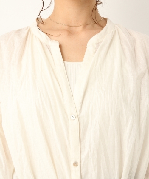 A part by（アパートバイ）の「LiCoワッシャーロングシャツワンピース 790466（ワンピース・レディース・ホワイト/ネイビー/ライトブルー/レッド・FREE）」の8枚目の写真