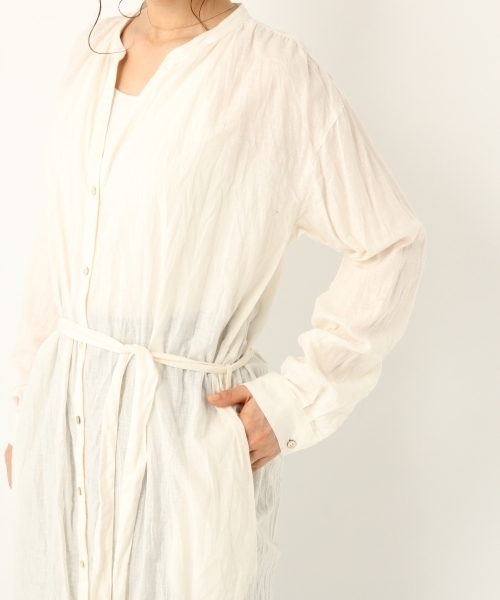 A part by（アパートバイ）の「LiCoワッシャーロングシャツワンピース 790466（ワンピース・レディース・ホワイト/ネイビー/ライトブルー/レッド・FREE）」の9枚目の写真