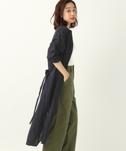 A part by（アパートバイ）の「LiCoワッシャーロングシャツワンピース 790466（ワンピース・レディース・ホワイト/ネイビー/ライトブルー/レッド・FREE）」の16枚目の写真