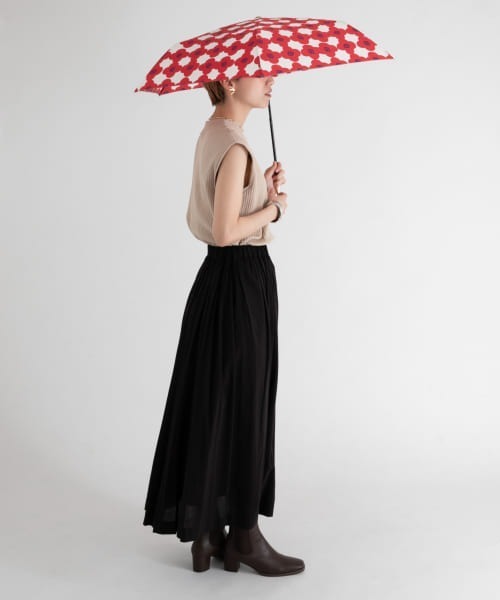 ameme（アメメ）の「ameme　ブルージュ折り畳み傘（折りたたみ傘・レディース・ブラック/ネイビー/レッド/オフホワイト/その他1/ブルー系その他・FREE）」の8枚目の写真