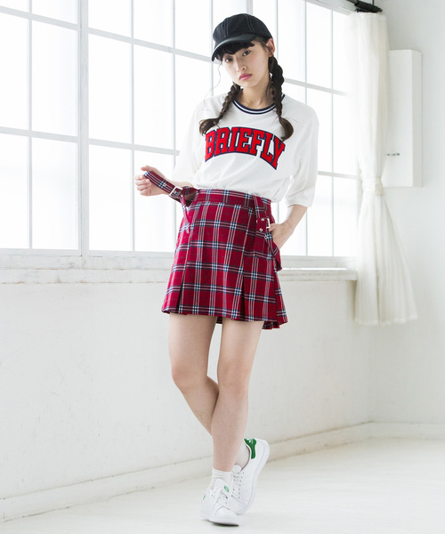 WEGO（ウィゴー）の「WEGO/サスペンダー付きボックスプリーツスカパン（スカート・レディース・レッド系その他2/イエロー系その他3/ブラック/ブラック系その他2/ブルー系その他2・FREE）」の19枚目の写真