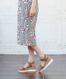 KOBE LETTUCE | 2段厚底ワンベルトデザインストラップウェッジサンダル/レディース/スポーツサンダル[I1544]神戸レタス(サンダル)