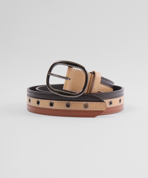 GLOBE SELECT(グローブセレクト)の「シングルピンベルト(ベルト・メンズ・ブラック/ベージュ/ネイビー・FREE)」の2枚目の写真