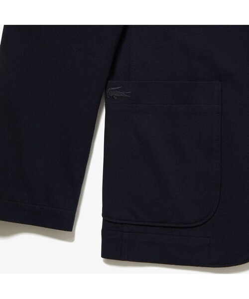 LACOSTE（ラコステ）の「ハイゲージ鹿の子ジャケット（テーラードジャケット・メンズ・ダークグリーン/ネイビー/グレー/ライトインディゴブルー/ブラック/ダークネイビー/ベージュ・46/48/50/52）」の13枚目の写真