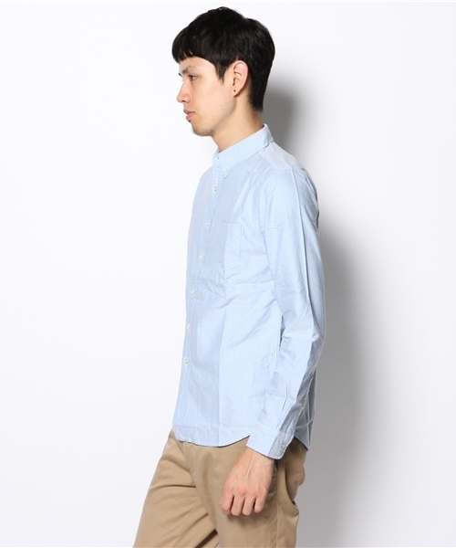 WEGO(ウィゴー)の「WEGO/オックスボタンダウンシャツ(シャツ/ブラウス・メンズ・ホワイト/サックスブルー/ネイビー・SMALL/MEDIUM/LARGE)」の5枚目の写真