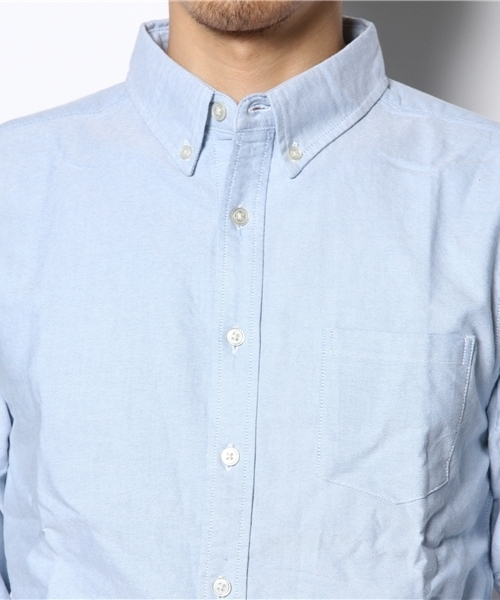 WEGO(ウィゴー)の「WEGO/オックスボタンダウンシャツ(シャツ/ブラウス・メンズ・ホワイト/サックスブルー/ネイビー・SMALL/MEDIUM/LARGE)」の7枚目の写真