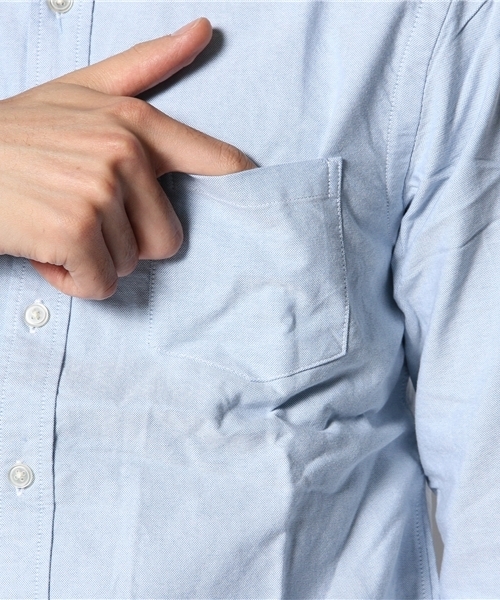 WEGO(ウィゴー)の「WEGO/オックスボタンダウンシャツ(シャツ/ブラウス・メンズ・ホワイト/サックスブルー/ネイビー・SMALL/MEDIUM/LARGE)」の9枚目の写真