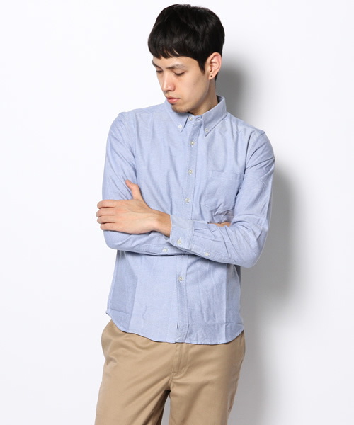 WEGO(ウィゴー)の「WEGO/オックスボタンダウンシャツ(シャツ/ブラウス・メンズ・ホワイト/サックスブルー/ネイビー・SMALL/MEDIUM/LARGE)」の11枚目の写真