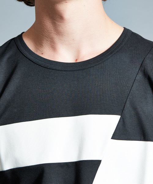5351 POUR LES HOMMES（ゴーサンゴーイチプールオム）の「スラッシュボーダーTシャツ（Tシャツ/カットソー・メンズ・ホワイト/ブラック・44/46/48）」の8枚目の写真