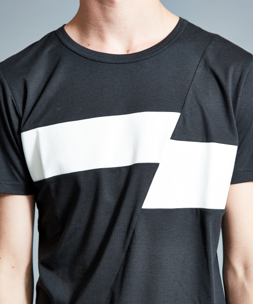 5351 POUR LES HOMMES（ゴーサンゴーイチプールオム）の「スラッシュボーダーTシャツ（Tシャツ/カットソー・メンズ・ホワイト/ブラック・44/46/48）」の6枚目の写真