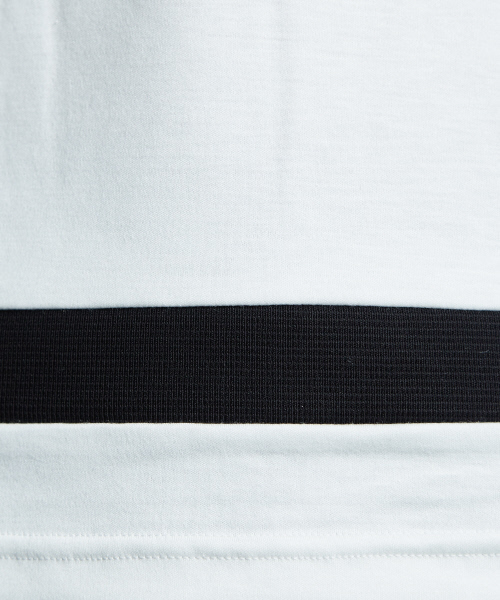 5351 POUR LES HOMMES（ゴーサンゴーイチプールオム）の「スラッシュボーダーTシャツ（Tシャツ/カットソー・メンズ・ホワイト/ブラック・44/46/48）」の12枚目の写真