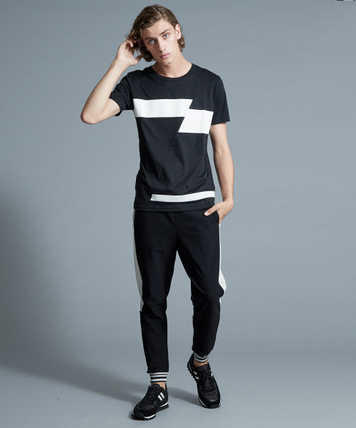 5351 POUR LES HOMMES（ゴーサンゴーイチプールオム）の「スラッシュボーダーTシャツ（Tシャツ/カットソー・メンズ・ホワイト/ブラック・44/46/48）」の14枚目の写真