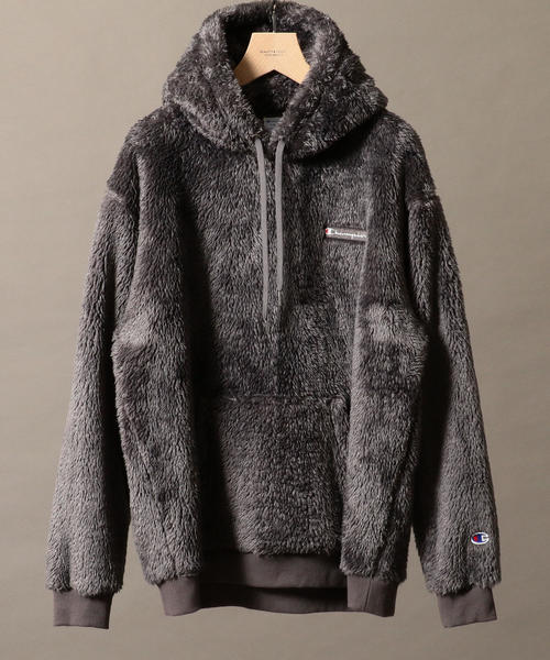 Champion（チャンピオン）の「【別注】 ＜CHAMPION(チャンピオン）＞ SHERPA FLEECE PARKA/シェルパフリース ◆（パーカー・メンズ・ブラック/ケリー/グレー・SMALL/MEDIUM/X-LARGE/LARGE）」の3枚目の写真