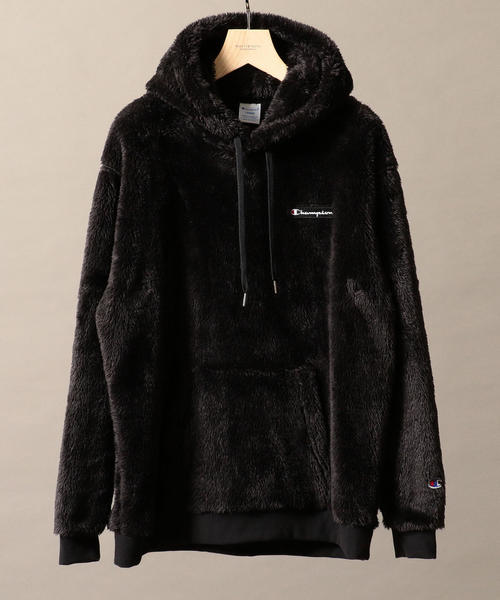 Champion（チャンピオン）の「【別注】 ＜CHAMPION(チャンピオン）＞ SHERPA FLEECE PARKA/シェルパフリース ◆（パーカー・メンズ・ブラック/ケリー/グレー・SMALL/MEDIUM/X-LARGE/LARGE）」の2枚目の写真