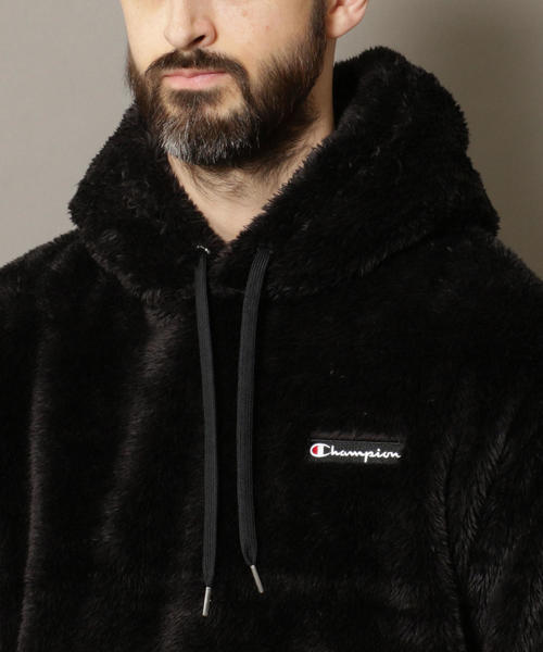 Champion（チャンピオン）の「【別注】 ＜CHAMPION(チャンピオン）＞ SHERPA FLEECE PARKA/シェルパフリース ◆（パーカー・メンズ・ブラック/ケリー/グレー・SMALL/MEDIUM/X-LARGE/LARGE）」の12枚目の写真