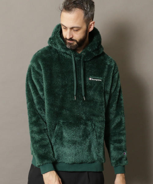 Champion（チャンピオン）の「【別注】 ＜CHAMPION(チャンピオン）＞ SHERPA FLEECE PARKA/シェルパフリース ◆（パーカー・メンズ・ブラック/ケリー/グレー・SMALL/MEDIUM/X-LARGE/LARGE）」の9枚目の写真