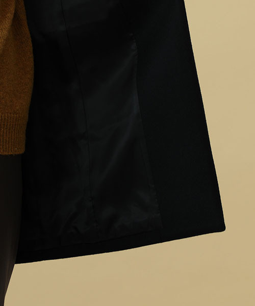 KAZUYUKI KUMAGAI ATTACHMENT(カズユキクマガイアタッチメント)の「【KAZUYUKIKUMAGAI ATTACHMENT】別注カシミヤ混平二重メルトンチェスターコート(チェスターコート・メンズ・カーキ/ブラック/ブルー・1/2)」の10枚目の写真