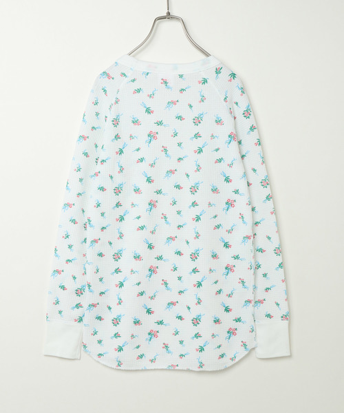 JEMORGAN(ジェーイーモーガン)の「【JE MORGAN】ジェーイーモーガン サーマルブーケ柄長袖クルーT(Tシャツ/カットソー・レディース・ホワイト/グレー・M)」の9枚目の写真