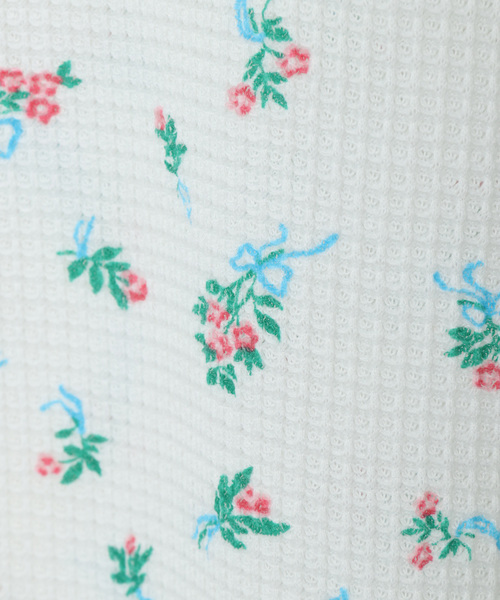 JEMORGAN(ジェーイーモーガン)の「【JE MORGAN】ジェーイーモーガン サーマルブーケ柄長袖クルーT(Tシャツ/カットソー・レディース・ホワイト/グレー・M)」の7枚目の写真