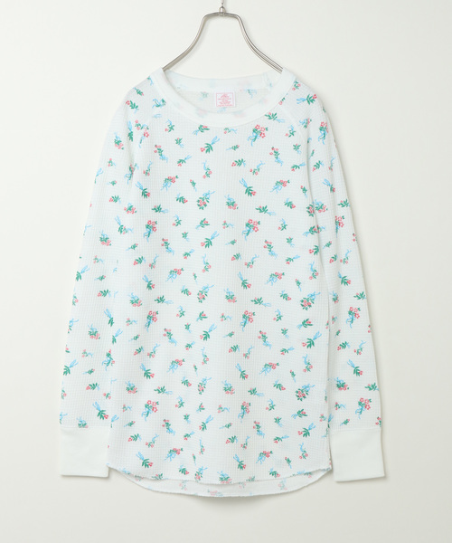 JEMORGAN(ジェーイーモーガン)の「【JE MORGAN】ジェーイーモーガン サーマルブーケ柄長袖クルーT(Tシャツ/カットソー・レディース・ホワイト/グレー・M)」の10枚目の写真