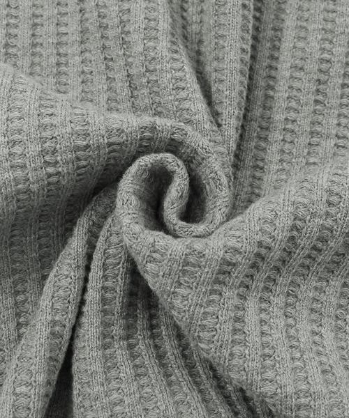 Pierrot（ピエロ）の「ワッフルプルオーバー/サーマル（スウェット・レディース・ブラック/ネイビー/アイボリー/杢グレー/レンガ/モカ/ブルー系その他・M/L）」の9枚目の写真