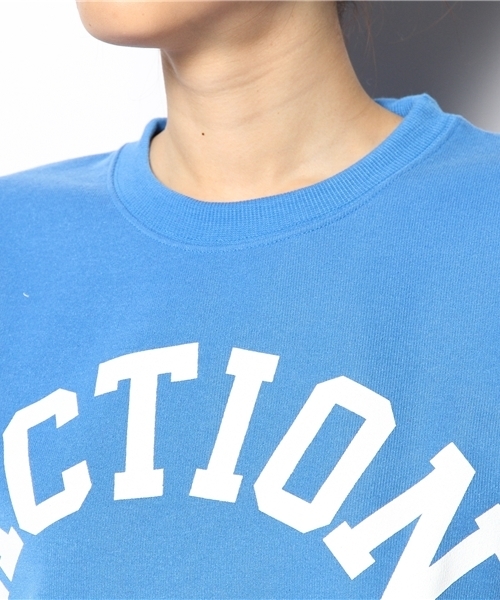 WEGO（ウィゴー）の「WEGO/ショート丈ロゴプリントスウェット（スウェット・レディース・オフホワイト/杢グレー/ブルー・FREE）」の7枚目の写真