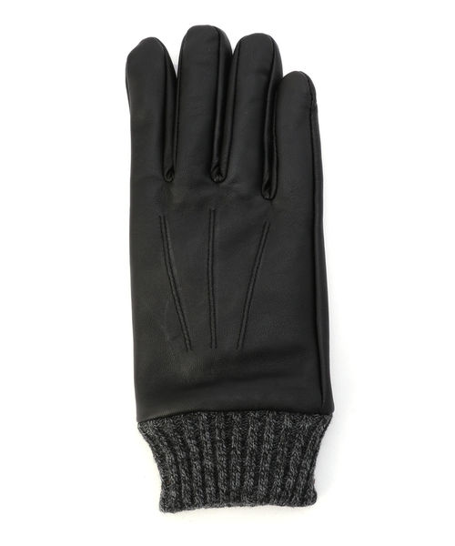 SHIPS（シップス）の「SU: レザー リブ グローブ（手袋・メンズ・ブラック/ネイビー/ブラウン・ONE SIZE）」の8枚目の写真