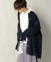 notch. | デニムオーバーサイズルーズジャケット(デニムジャケット)