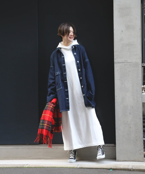 notch.（ノッチ）の「デニムオーバーサイズルーズジャケット（デニムジャケット・レディース・ライトインディゴブルー/ダークインディゴブルー・M）」の11枚目の写真