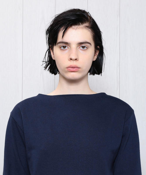 SAINT JAMES(セントジェームス)の「<SAINT JAMES>OUESSANT SOLID PULLOVER 19SS/カットソー(Tシャツ/カットソー・レディース・ライム/ホワイト/オレンジ/ネイビー・1/3)」の8枚目の写真