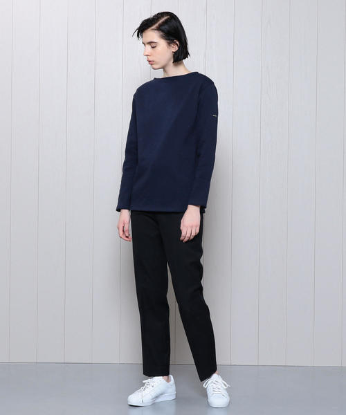 SAINT JAMES(セントジェームス)の「<SAINT JAMES>OUESSANT SOLID PULLOVER 19SS/カットソー(Tシャツ/カットソー・レディース・ライム/ホワイト/オレンジ/ネイビー・1/3)」の5枚目の写真