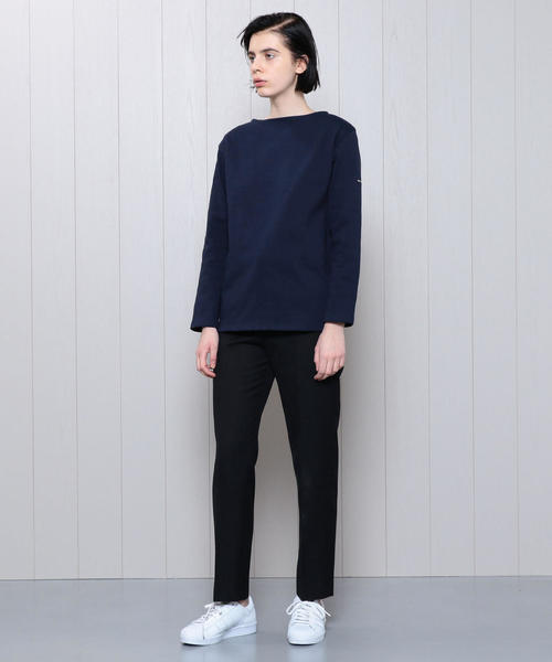SAINT JAMES(セントジェームス)の「<SAINT JAMES>OUESSANT SOLID PULLOVER 19SS/カットソー(Tシャツ/カットソー・レディース・ライム/ホワイト/オレンジ/ネイビー・1/3)」の6枚目の写真