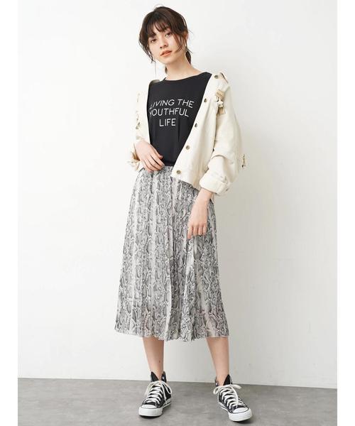 Editt by YECCA VECCA(エディットバイイェッカヴェッカ)の「タックデザインロゴTee(Tシャツ/カットソー・レディース・ホワイト/ブラック/パープル/杢グレー・FREE)」の19枚目の写真