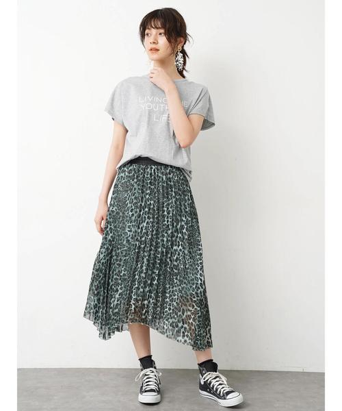 Editt by YECCA VECCA(エディットバイイェッカヴェッカ)の「タックデザインロゴTee(Tシャツ/カットソー・レディース・ホワイト/ブラック/パープル/杢グレー・FREE)」の21枚目の写真