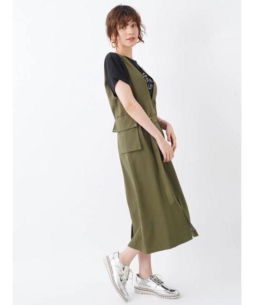 Editt by YECCA VECCA(エディットバイイェッカヴェッカ)の「タックデザインロゴTee(Tシャツ/カットソー・レディース・ホワイト/ブラック/パープル/杢グレー・FREE)」の13枚目の写真