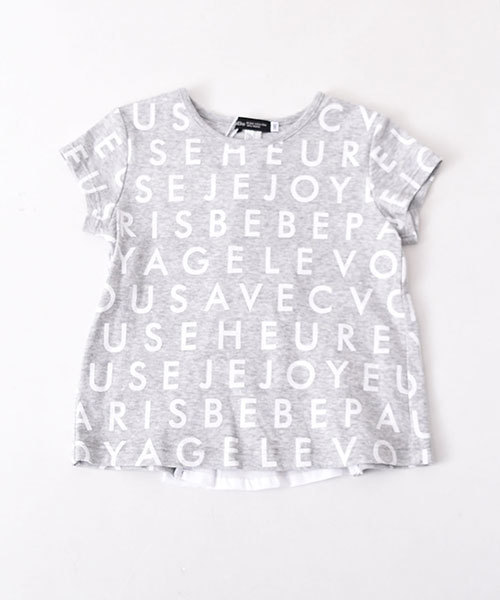 BeBe/バック切替スムースロゴTシャツ BeBe/バック切替スムースロゴTシャツ