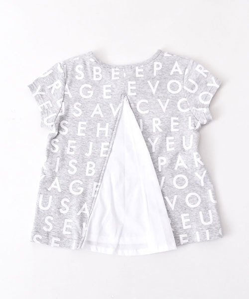 BeBe/バック切替スムースロゴTシャツ BeBe/バック切替スムースロゴTシャツ