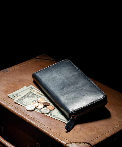 MURA（ムラ）の「イタリアンレザー YKKラウンドファスナー スキミング防止 長財布（財布・メンズ・ブラック/ダークブラウン/キャメル/ネイビー/ブラック系その他/グリーン/ダークネイビー・FREE）」の5枚目の写真