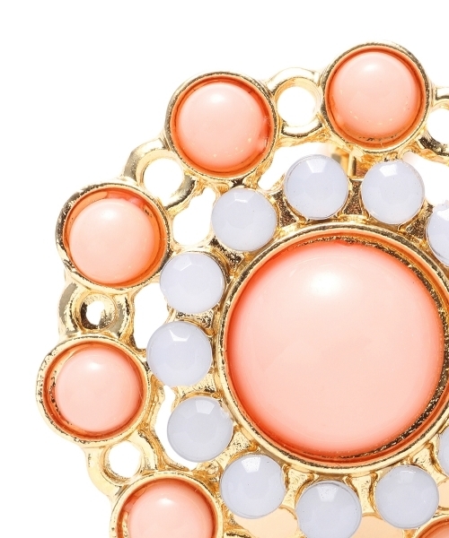 Another Edition（アナザーエディション）の「ECODECO FLW BJ ER（イヤリング・レディース・ホワイト/ライトピンク・フリー）」の5枚目の写真