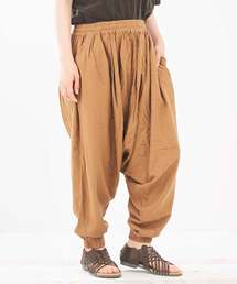 CUBE SUGAR | WEB限定 麻レーヨン ギャザー サルエル ゆるまたパンツ(その他パンツ)